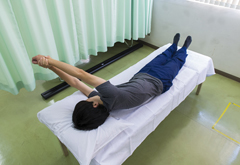 体側のストレッチング